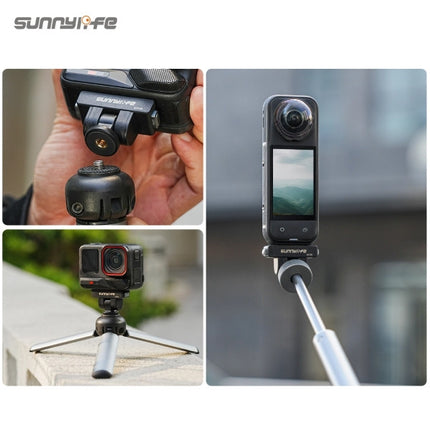 Sunnylife Magnetic Quick Release Adapter 180° Tilt 1/4 Mount for Insta360 X5 X4 Ace Pro Cameras OveerUps