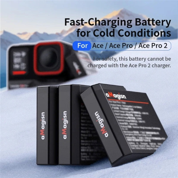 aMagisn Fast Charging Battery for Insta360 Ace Pro 2 Ace Pro Action Camera Power OveerUps