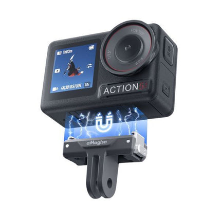 aMagisn Magnetic Adapter Mount Quick Release for DJI Action 5 Pro 4 3 Osmo 360 Cameras OveerUps