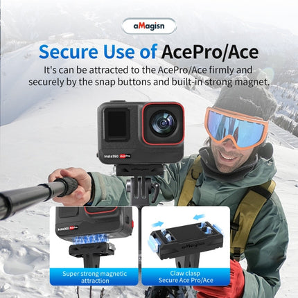aMagisn Magnetic Quick Release Base for Insta360 Ace Pro 2 Ace Pro Ace X5 X4 Air Camera Mount OveerUps