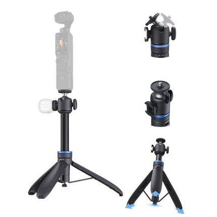 TELESIN 65cm Auto Open Tripod for DJI Osmo Pocket 4P 4 3 Insta360 Luna Ultra S1-TSS-09/S1-TSS-11 OveerUps