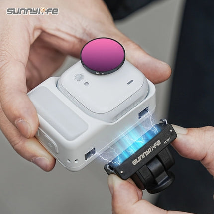 Sunnylife Magnetic Quick Release Adapter 180° Tilt 1/4 Mount for Insta360 GO Ultra Camera OveerUps