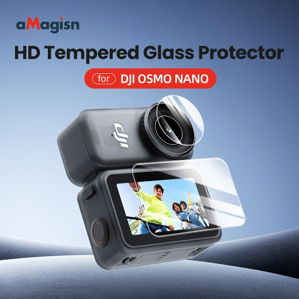 aMagisn 9H Tempered Glass Screen Protector for DJI Osmo Nano Camera Protection OveerUps