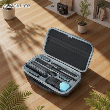 Sunnylife Carrying Case Handbag Protective Travel Storage Combo Bag for Insta360 X5 Camera OveerUps