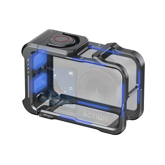 aMagisn Aluminum Protective Cage with Silicone Cover for DJI Osmo Action 5 Pro 4 3 Camera OveerUps