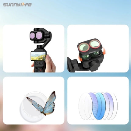 Sunnylife Magnetic CPL ND Black Mist MCUV Lens Filter Set for DJI Osmo Pocket 4P OveerUps