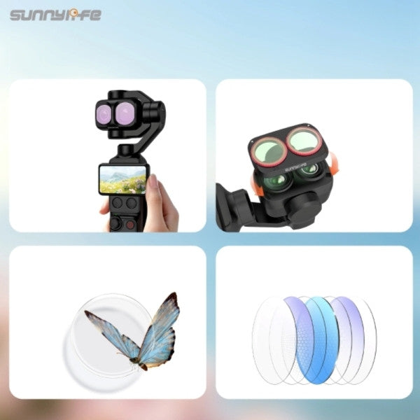 Sunnylife Magnetic CPL ND Black Mist MCUV Lens Filter Set for DJI Osmo Pocket 4P OveerUps
