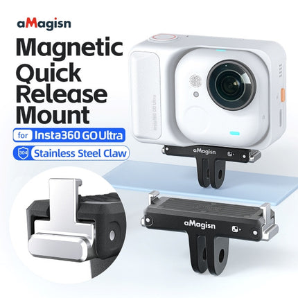 aMagisn Magnetic Quick Release Mount for Insta360 GO Ultra Lightweight Camera Adapter OveerUps