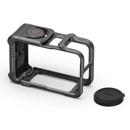aMagisn Camera Cage 2.0 for DJI Osmo Action 5 Pro 4 3 Aluminum Frame with Lens Cap OveerUps