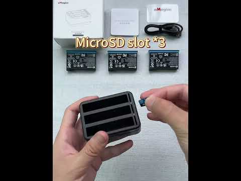 aMagisn 3 Slot Desktop Battery Charger Fast Charging Station for Insta360 X4 Camera AD12