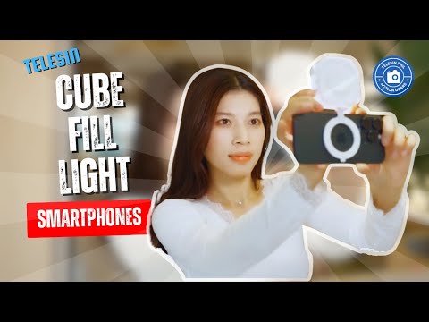 Telesin MagSafe RGB Cube Fill Light Color Temperature w/ Clip for Smartphone iPhone & Android Devices P5-BGD-03