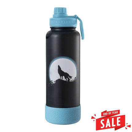 Quenched Hydrate 40oz Lone Wolf Edition Stainless Steel Insulated Tumbler w/ Silicone Boot Quenched