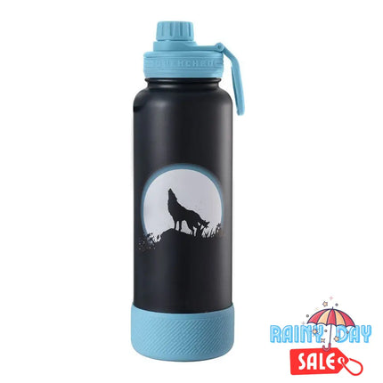 Quenched Hydrate 40oz Lone Wolf Edition Stainless Steel Insulated Tumbler w/ Silicone Boot Quenched