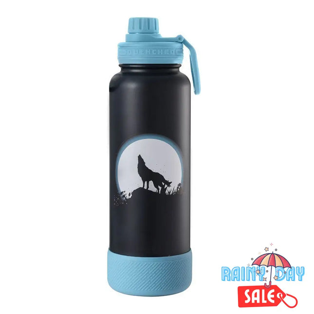 Quenched Hydrate 40oz Lone Wolf Edition Stainless Steel Insulated Tumbler w/ Silicone Boot Quenched