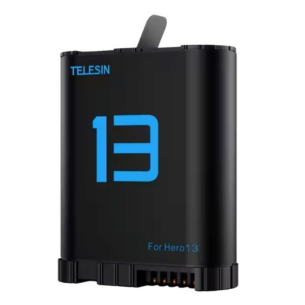 Telesin 1900mAh Arc Rechargeable Battery Replacement for Gopro Hero 13 Camera S0-BTR-06-TGP Telesin