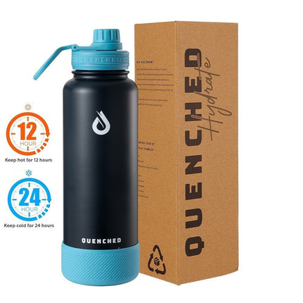 Quenched Hydrate 40oz Lone Wolf Edition Stainless Steel Insulated Tumbler w/ Silicone Boot Quenched