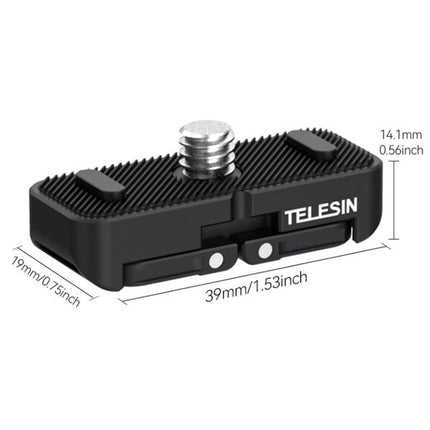 Telesin Magnetic Two-Claw Base Foldable Adapter for Insta360 X4 Camera Telesin