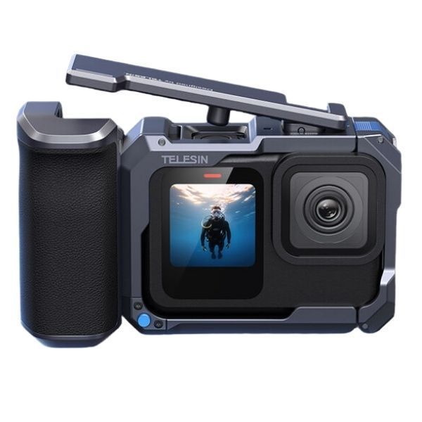 TELESIN StreetGrip Ergonomic Handle Grip Cage Kit GoPro Hero 13 12 11 10 9  Cameras S6-FMS-26-TGP OveerUps
