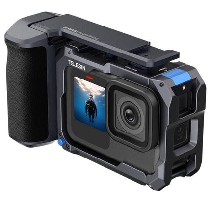 TELESIN StreetGrip Ergonomic Handle Grip Cage Kit GoPro Hero 13 12 11 10 9  Cameras S6-FMS-26-TGP OveerUps