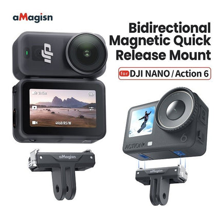 aMagisn Magnetic Quick Release Mount for DJI Action 6 Osmo Nano Camera Adapter AA41 OveerUps