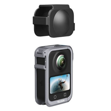 Telesin Aluminum Frame Cage Cold Shoe with Lens Cover for DJI Osmo 360 S6-FMS-30-TDJ