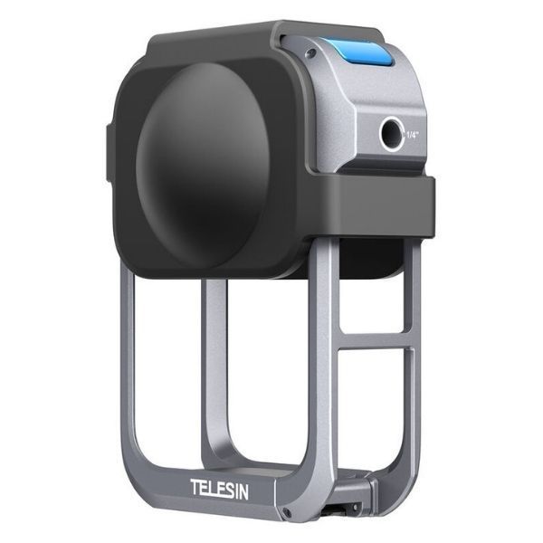 Telesin Aluminum Frame Cage Cold Shoe with Lens Cover for DJI Osmo 360 S6-FMS-30-TDJ Telesin