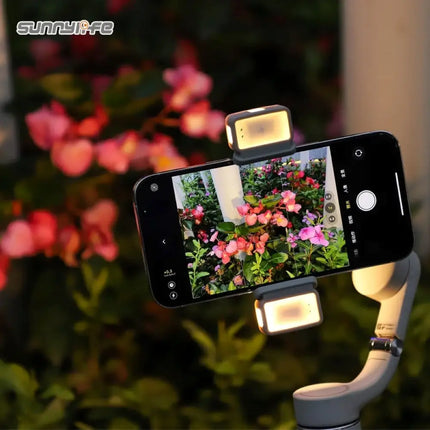 Sunnylife 2-Way LED Video Light Tri-Color Dimmable Fill Lamp for DJI Osmo Mobile Gimbal Stabilizers L375 Stabilizer