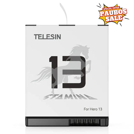 Telesin 1950mAh Stamina Rechargeable Battery Replacement for Gopro Hero 13 Camera S0-BTR-04-TGP Telesin