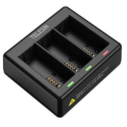 Telesin 3-Slot Battery Charging Hub w/ 2 Arc Batteries for Gopro Hero 13 Camera S0-ECB-07-TGP Telesin