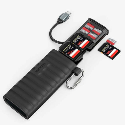 Telesin Full Protection Multifunctional High-Speed Memory Card Reader for Smartphone iPhone & Android Devices &