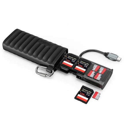Telesin Full Protection Multifunctional High-Speed Memory Card Reader for Smartphone iPhone & Android Devices &