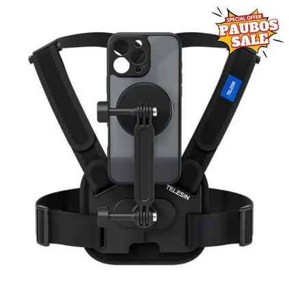 Telesin MagSafe Dual-Lock Wearable Chest Harness Strap for iPhone 16 Series P2-CGP-01/P2-CGP-02 Telesin