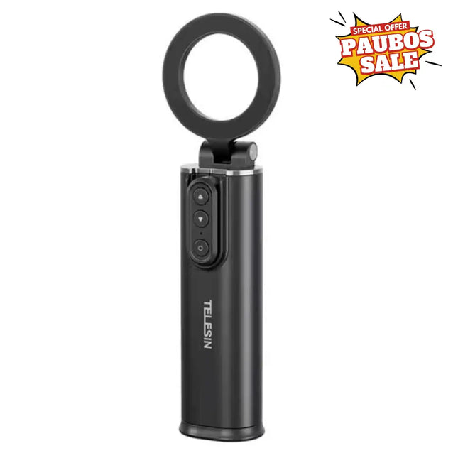 Telesin MagSafe Travel Desk Clamp Handle Stick w/ Remote for Smartphone iPhone & Android Devices P1-HSS-02 Telesin
