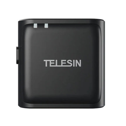 Telesin Mobile Button Wireless Lavalier Microphone w/ Charging Case for Smartphone iPhone & Android Devices P5-MCP-01