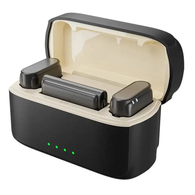 Telesin Mobile Button Wireless Lavalier Microphone w/ Charging Case for Smartphone iPhone & Android Devices P5-MCP-01