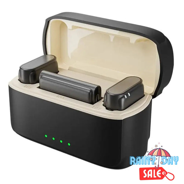 Telesin Mobile Button Wireless Lavalier Microphone w/ Charging Case for Smartphone iPhone & Android Devices P5-MCP-01