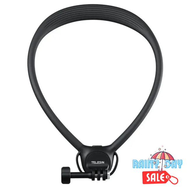 Telesin SE Max 2.0 Silicone Neck Holder Mount for Action Cameras Gopro DJI Osmo Insta360 SJCAM etc S2-HNB-09 Black