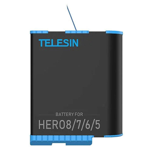 Telesin 1220mAh Rechargeable Battery Replacement for Gopro Hero 8, 7, 6, 5 Cameras BTR-801-B Telesin