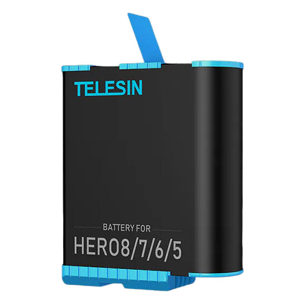Telesin 1220mAh Rechargeable Battery Replacement for Gopro Hero 8, 7, 6, 5 Cameras BTR-801-B Telesin